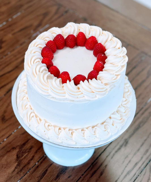 White Chocolate Raspberry Cake